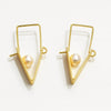 ✨ 18K Gold Plated Modern Geometric Pearl Earrings Silver 925 — Made in Italy ✨