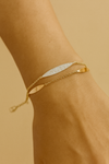 925 Sterling Silver Dual Layer Leaf Bracelet – Gold Vermeil Finish