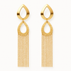 ✨ 18K Gold Plated Teardrop Tassel Drop Earrings Silver 925 — Made in Italy ✨