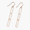 ✨ Rose Gold Plated Minimal Link Drop Earrings Silver 925 — Made in Italy ✨