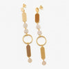 ✨ 18K Gold Plated Long Multi-Element Drop Earrings Silver 925 — Made in Italy ✨