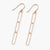 ✨ Rose Gold Plated Minimal Link Drop Earrings Silver 925 — Made in Italy ✨