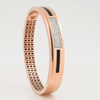 Rose Gold Black Enamel Sterling Silver Bracelet | Men’s Collection