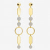 ✨ 18K Gold Plated Long Multi-Element Drop Earrings Silver 925 — Made in Italy ✨
