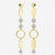 ✨ 18K Gold Plated Long Multi-Element Drop Earrings Silver 925 — Made in Italy ✨