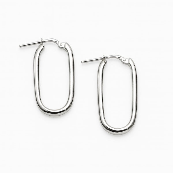 ✨ Minimal Oval Hoop Earrings Silver 925 — Made in Italy ✨
