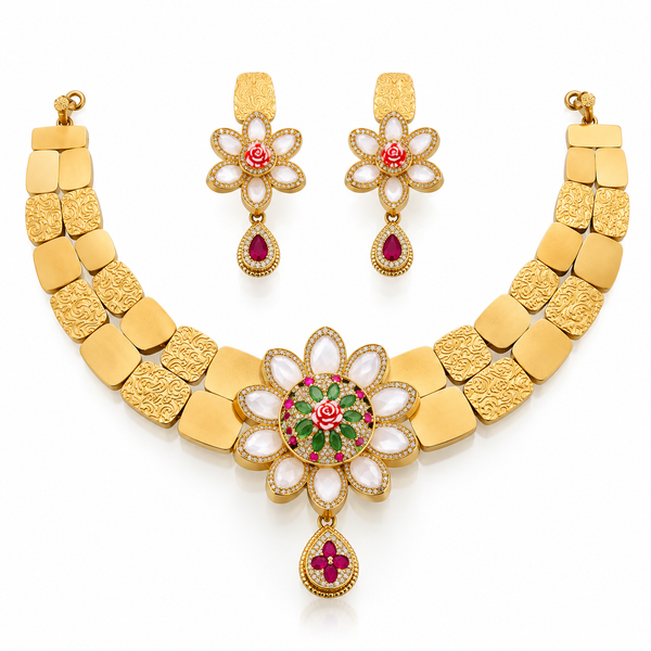 ✨ Heritage Floral Statement Necklace — 925 Sterling Silver